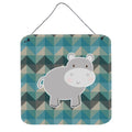 CarolineS Treasures Hippopotamus Metal Print, 6 Inch  Inch  X 6 Inch  Inch , Multicolor