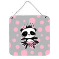 CarolineS Treasures Panda Bear Ballerina Metal Print, 6 Inch  Inch  X 6 Inch  Inch , Multicolor
