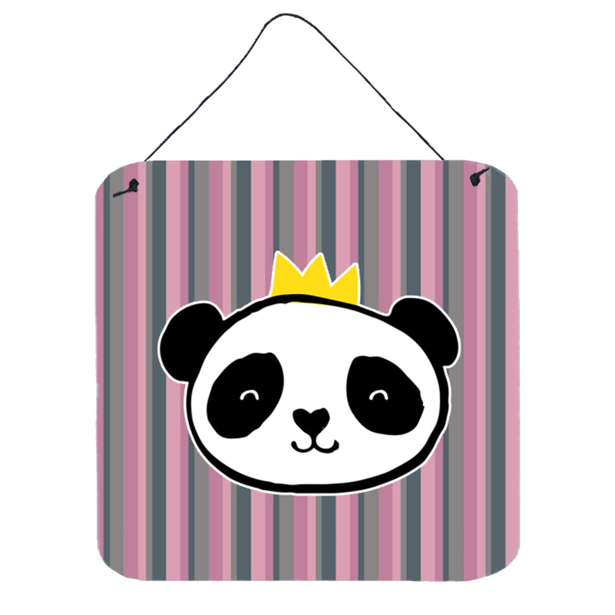 CarolineS Treasures Panda Bear Queen Metal Print, 6 Inch  Inch  X 6 Inch  Inch , Multicolor