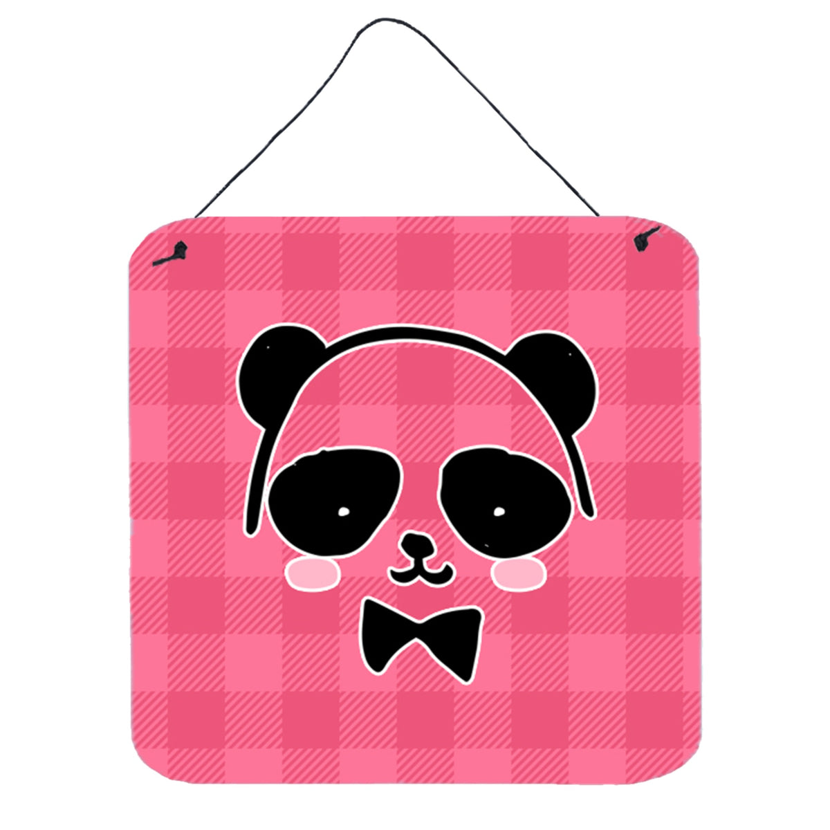 CarolineS Treasures Panda Bear Pink Face Metal Print, 6 Inch  Inch  X 6 Inch  Inch , Multicolor
