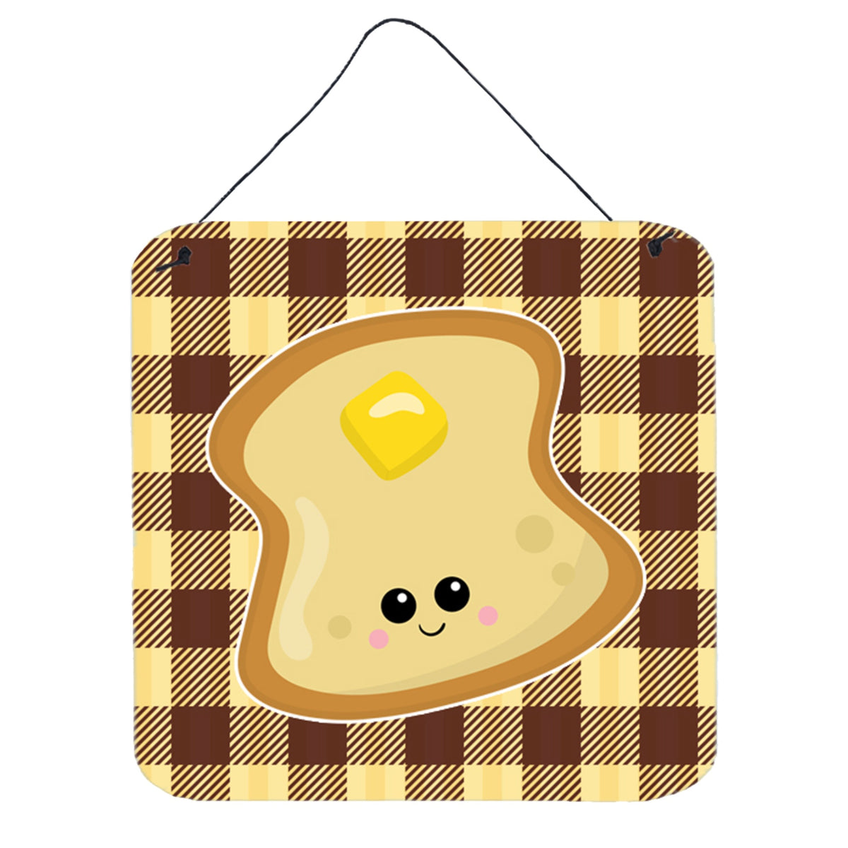 CarolineS Treasures Buttered Toast Face Metal Print, 6 Inch  Inch  X 6 Inch  Inch , Multicolor
