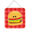 CarolineS Treasures Hamburger Face Metal Print, 6 Inch  Inch  X 6 Inch  Inch , Multicolor