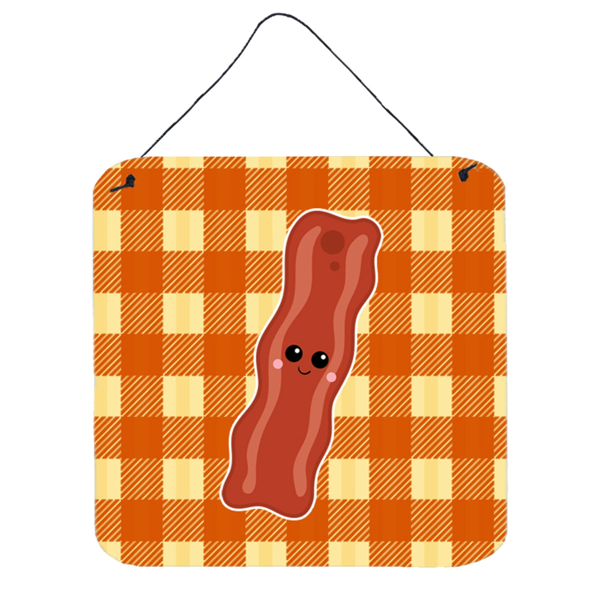 CarolineS Treasures Bacon Face Metal Print, 6 Inch  Inch  X 6 Inch  Inch , Multicolor