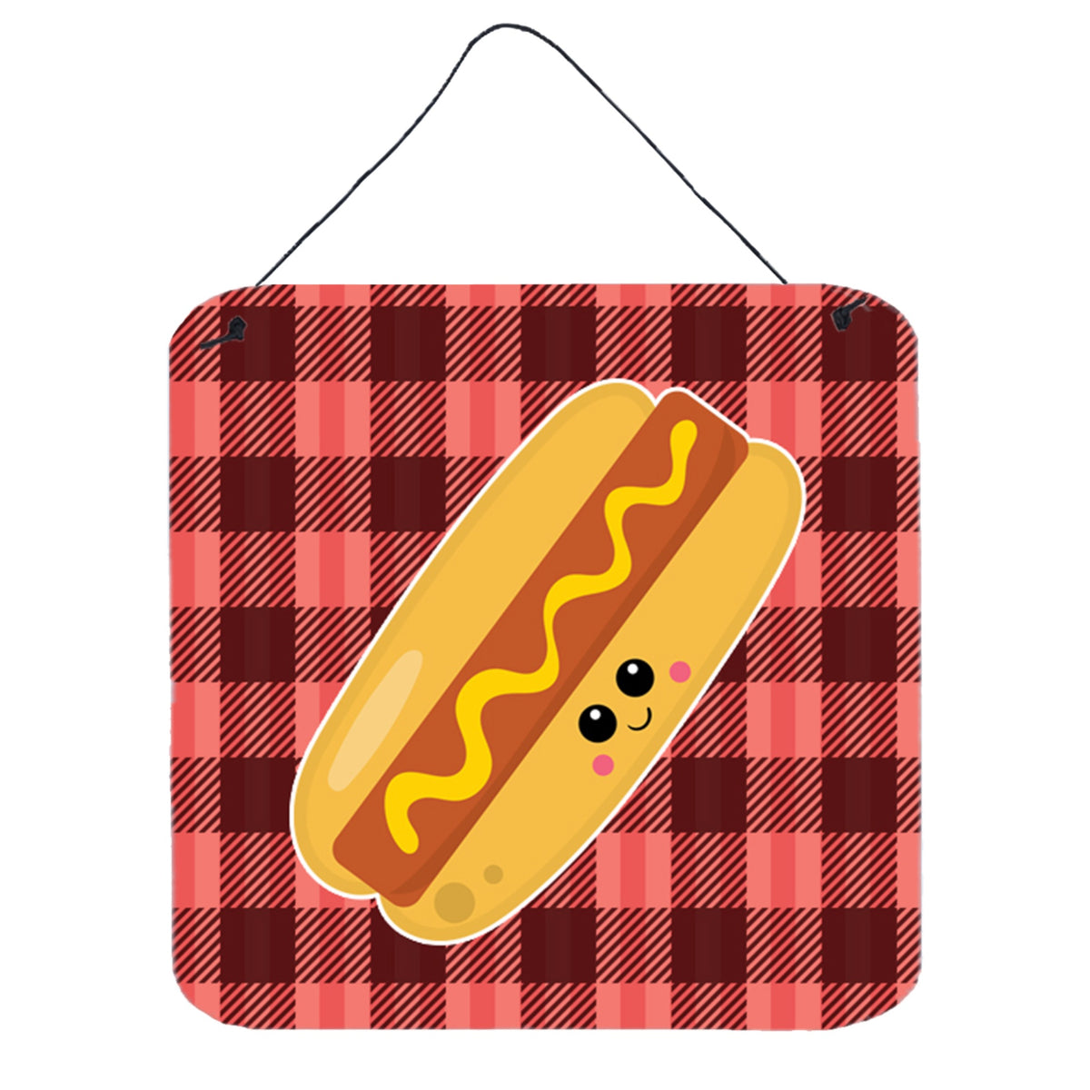CarolineS Treasures Hot Dog Face Metal Print, 6 Inch  Inch  X 6 Inch  Inch , Multicolor