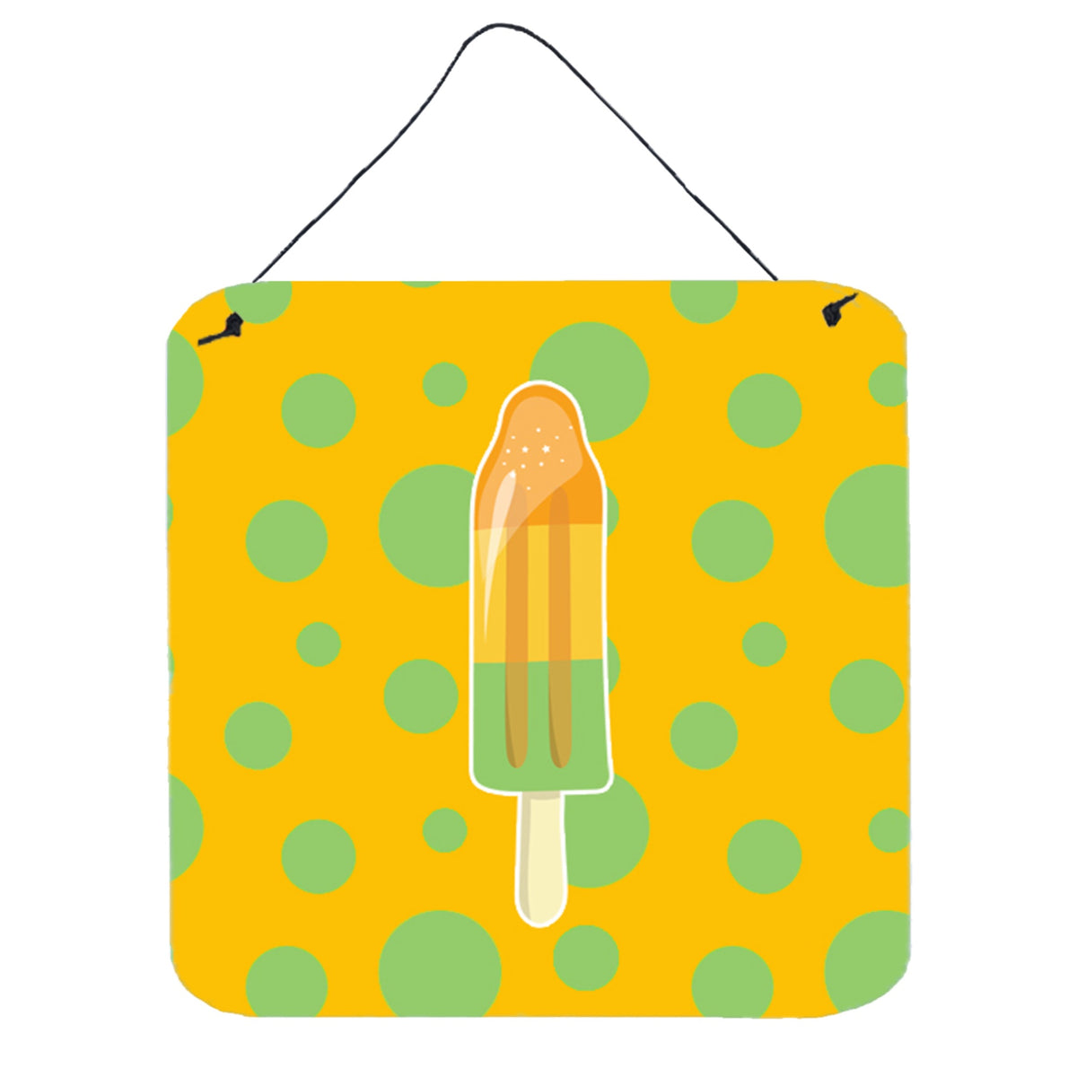 CarolineS Treasures Ice Pop Popcicle Orange Green Metal Print, 6 Inch  Inch  X 6 Inch  Inch , Multicolor