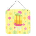 CarolineS Treasures Ice Pop Popcicle Polkadots Metal Print, 6 Inch  Inch  X 6 Inch  Inch , Multicolor