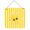 CarolineS Treasures Sunshine Sun Face On Stripes Metal Print, 6 Inch  Inch  X 6 Inch  Inch , Multicolor