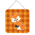 CarolineS Treasures Baby Fox Gingham Metal Print, 6 Inch  Inch  X 6 Inch  Inch , Multicolor