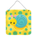 CarolineS Treasures Snail On Polkadots Metal Print, 6 Inch  Inch  X 6 Inch  Inch , Multicolor