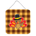 CarolineS Treasures Thanksgiving Turkey Wink Metal Print, 6 Inch  Inch  X 6 Inch  Inch , Multicolor