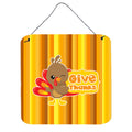 CarolineS Treasures Thanksgiving Turkey Give Thanks Metal Print, 6 Inch  Inch  X 6 Inch  Inch , Multicolor