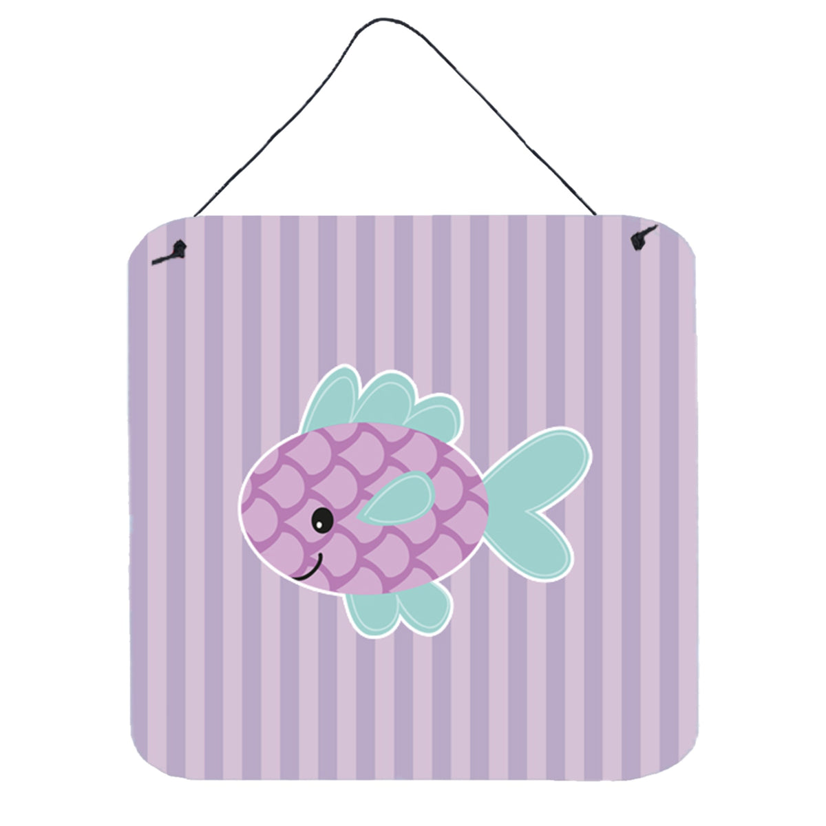 CarolineS Treasures Purple Fish Metal Print, 6 Inch  Inch  X 6 Inch  Inch , Multicolor
