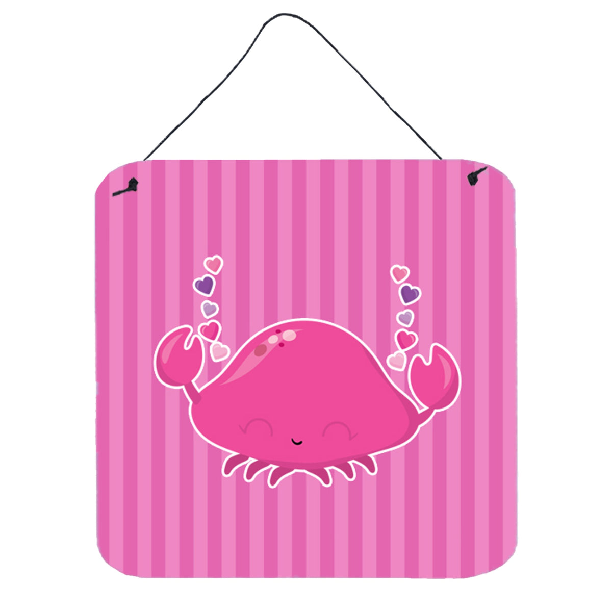 CarolineS Treasures Pink Crab Metal Print, 6 Inch  Inch  X 6 Inch  Inch , Multicolor