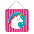 CarolineS Treasures Unicorn Pink Stripes Metal Print, 6 Inch  Inch  X 6 Inch  Inch , Multicolor