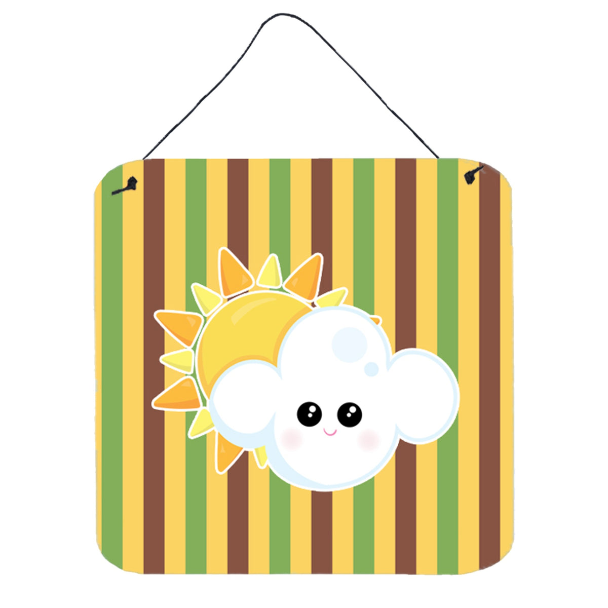 CarolineS Treasures Weather Partly Cloudy Face Metal Print, 6 Inch  Inch  X 6 Inch  Inch , Multicolor