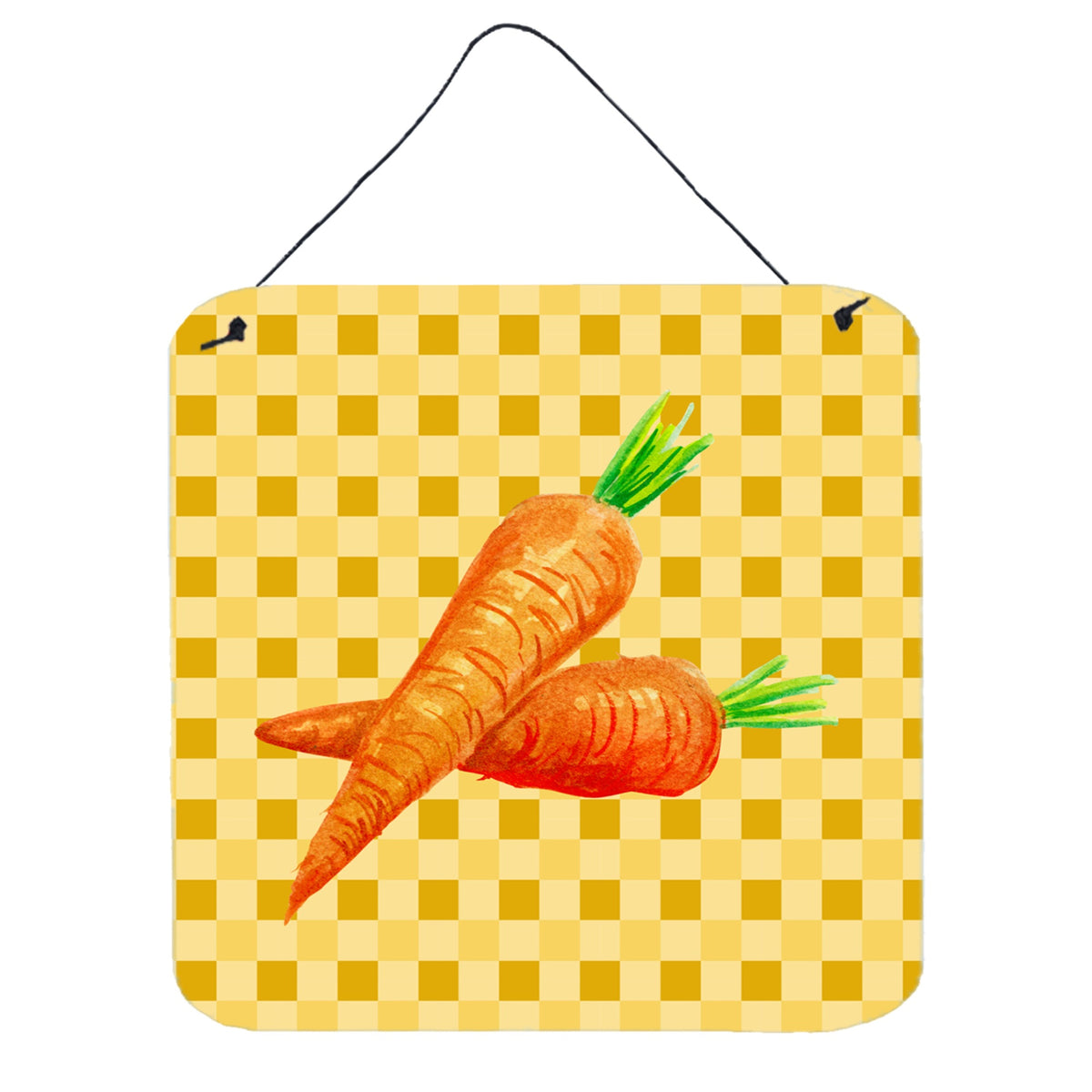 CarolineS Treasures Carrots On Basketweave Metal Print, 6H X 6W, Multicolor