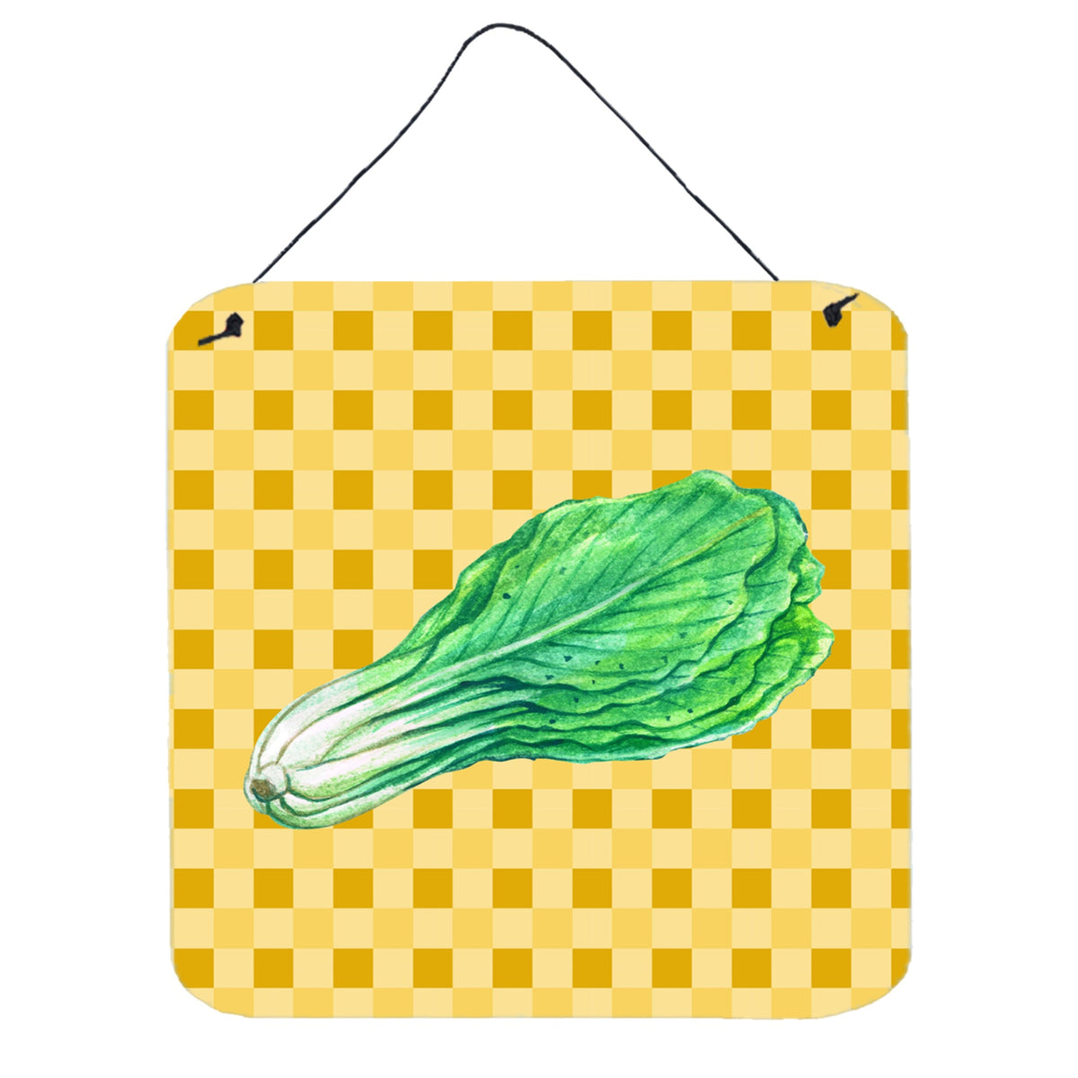 CarolineS Treasures Mustard On Basketweave Metal Print, 6H X 6W, Multicolor