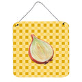 CarolineS Treasures Onion On Basketweave Metal Print, 6H X 6W, Multicolor