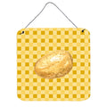 CarolineS Treasures Potato On Basketweave Metal Print, 6H X 6W, Multicolor