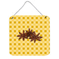 CarolineS Treasures Star Anise On Basketweave Metal Print, 6H X 6W, Multicolor