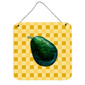 CarolineS Treasures Whole Avacado On Basketweave Metal Print, 6H X 6W, Multicolor