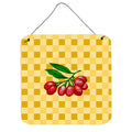 CarolineS Treasures Gojis On Basketweave Metal Print, 6H X 6W, Multicolor