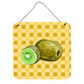 CarolineS Treasures Kiwi On Basketweave Metal Print, 6H X 6W, Multicolor