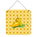 CarolineS Treasures Mangos On Basketweave Metal Print, 6H X 6W, Multicolor
