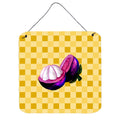 CarolineS Treasures Mangosteen Sliced On Basketweave Metal Print, 6H X 6W, Multicolor