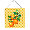 CarolineS Treasures Oranges On Branch On Basketweave Metal Print, 6H X 6W, Multicolor