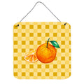 CarolineS Treasures Oranges And Slice On Basketweave Metal Print, 6H X 6W, Multicolor