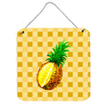 CarolineS Treasures Whole Pineapple Cut On Basketweave Metal Print, 6H X 6W, Multicolor