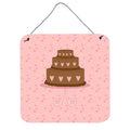 CarolineS Treasures Heart Cake 3 Tier Pink Metal Print, 6H X 6W, Multicolor