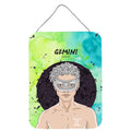 CarolineS Treasures Gemini Zodiac Sign Metal Print, 16H X 12W, Multicolor