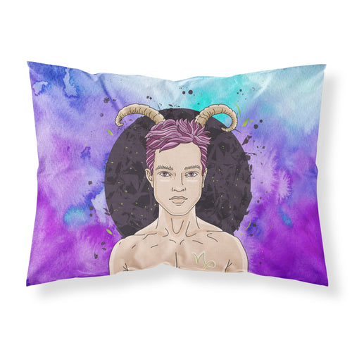 'Caroline'S Treasures Capricorn Zodiac Sign Printed, Polyester, 250 Thread Count, Envelope Closure Pillowcase, Standard, Multic