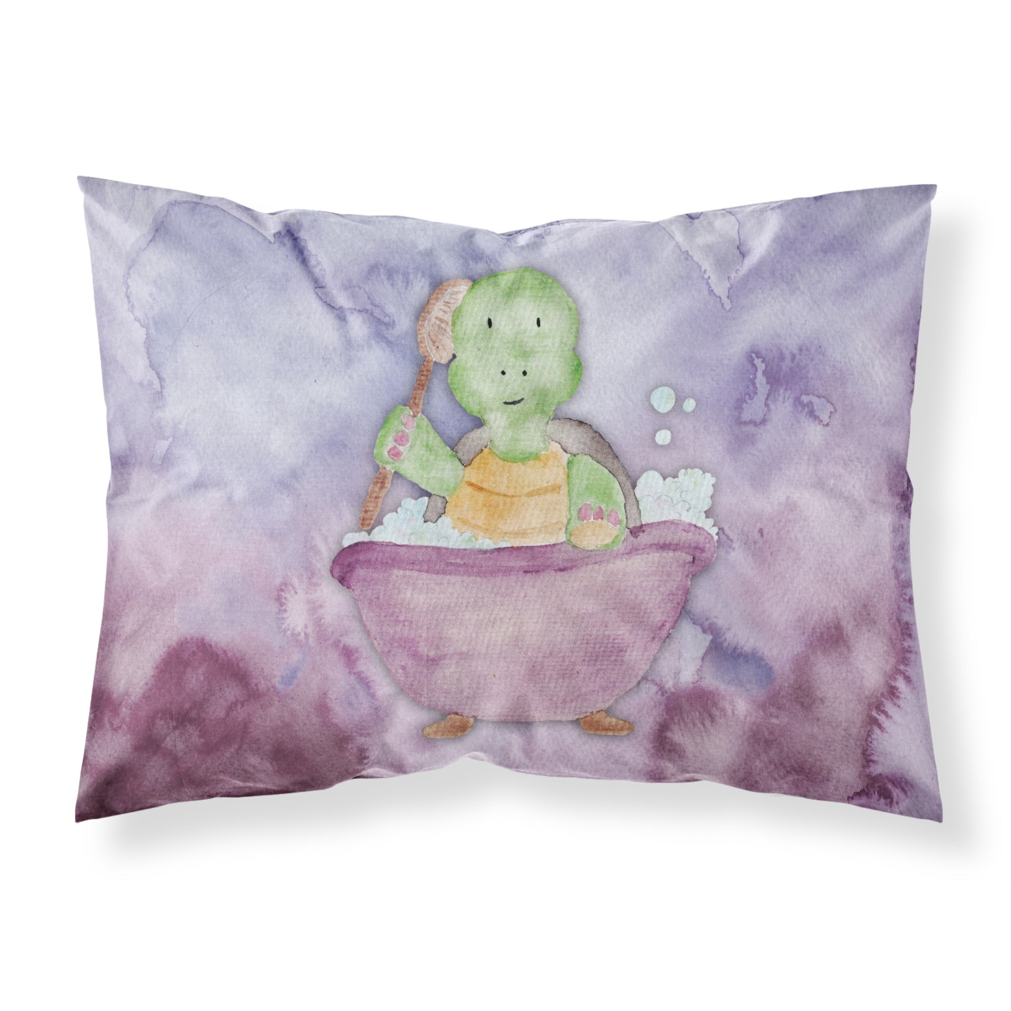 'Caroline'S Treasures ''Turtle Bathing Watercolor'' Printed, Polyester Envelope Closure Pillowcase, Standard, Multicolor'