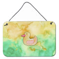 CarolineS Treasures Rubber Duckie Watercolor Metal Print, 8 Inch  Inch H X 12 Inch  Inch W, Multicolor
