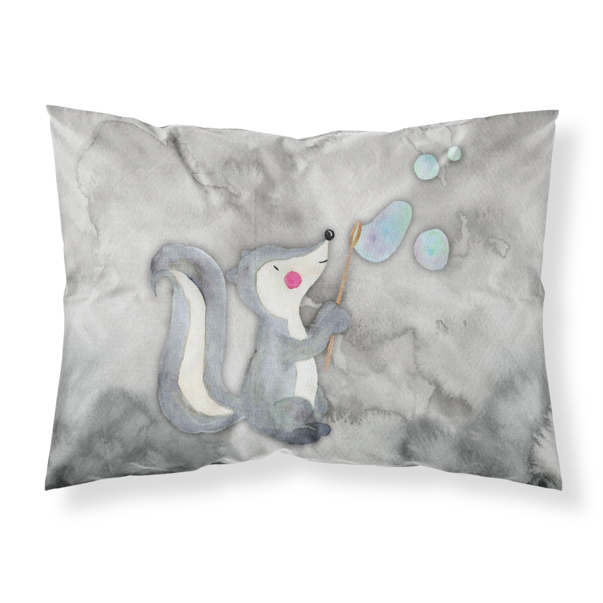 'Caroline'S Treasures Skunk And Bubbles Watercolor Pillowcase, Standard, Multicolor'
