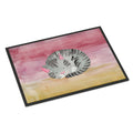 'Caroline'S Treasures Sleeping Grey Cat Watercolor Doormat, 18''H X 27''W, Multicolor'