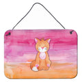 CarolineS Treasures Orange Cat Watercolor Metal Print, 8 Inch  Inch H X 12 Inch  Inch W, Multicolor