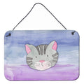 CarolineS Treasures Cat Face Watercolor Metal Print, 8 Inch  Inch H X 12 Inch  Inch W, Multicolor