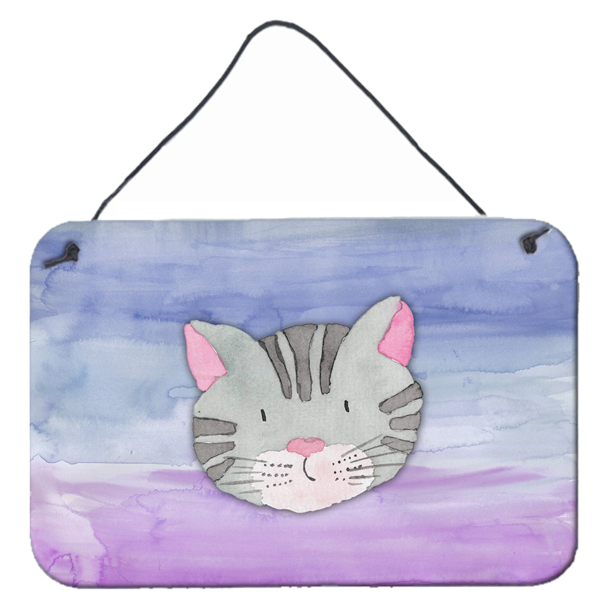 CarolineS Treasures Cat Face Watercolor Metal Print, 8 Inch  Inch H X 12 Inch  Inch W, Multicolor