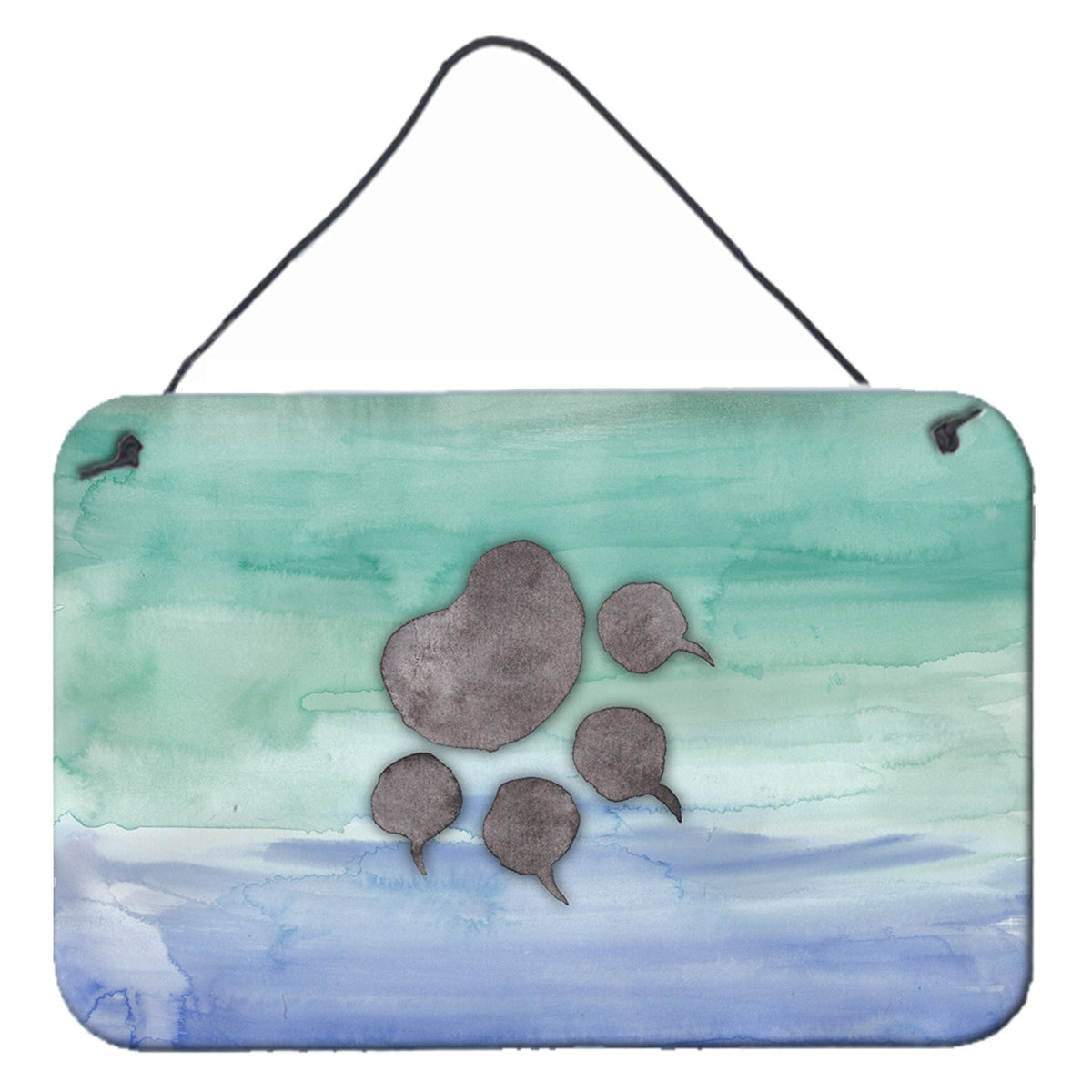 CarolineS Treasures Cat Paw Watercolor Metal Print, 8 Inch  Inch H X 12 Inch  Inch W, Multicolor