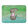 Carolines Treasures Dog Teal and Green Watercolor Floor Mat, 19H x 27W, Multicolor