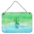 CarolineS Treasures Cactus Teal And Green Watercolor Metal Print, 8 Inch  Inch H X 12 Inch  Inch W, Multicolor