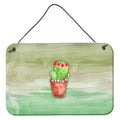CarolineS Treasures Cactus Green Watercolor Metal Print, 8 Inch  Inch H X 12 Inch  Inch W, Multicolor