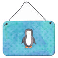 CarolineS Treasures Polkadot Penguin Watercolor Metal Print, 8 Inch  Inch H X 12 Inch  Inch W, Multicolor