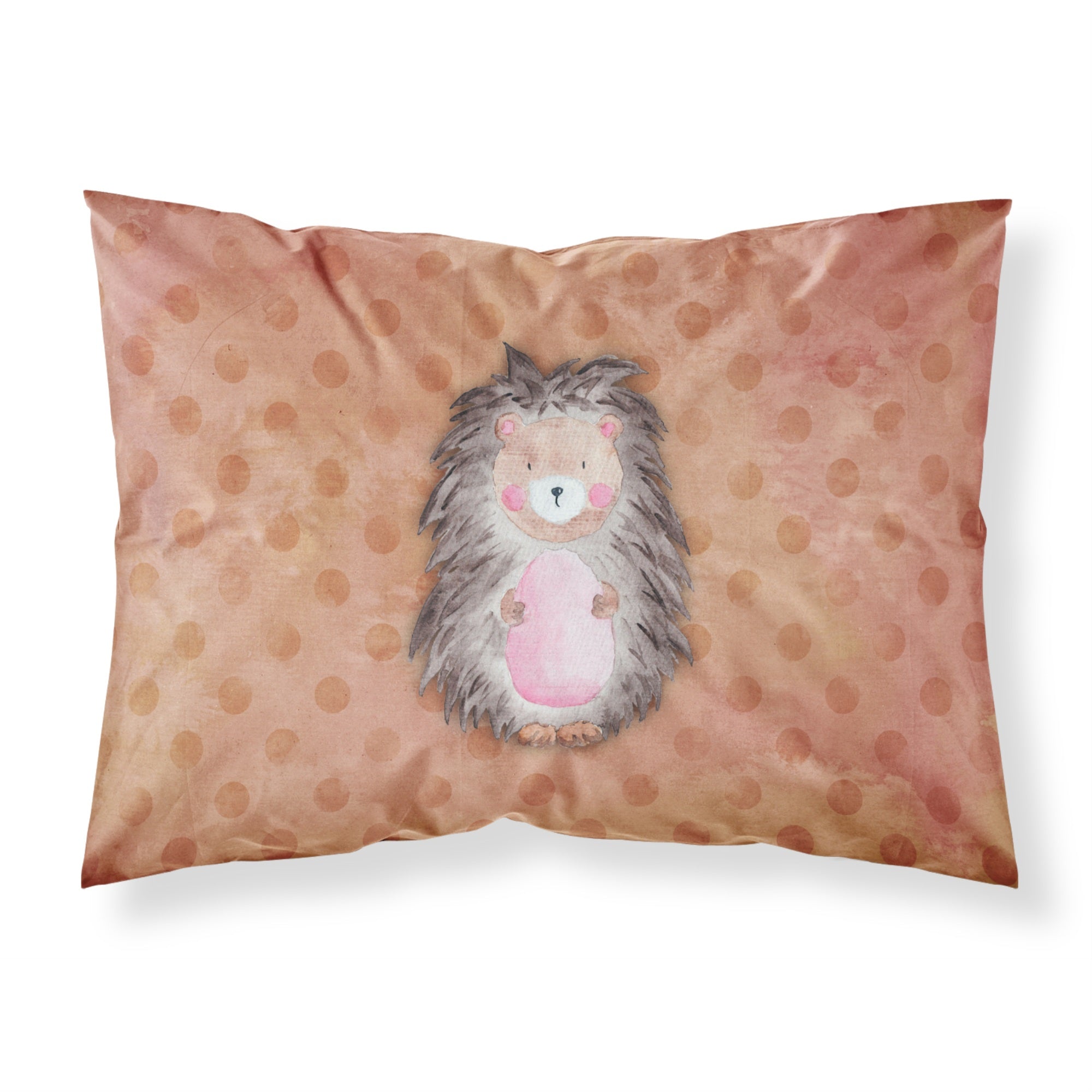 'Caroline'S Treasures Polkadot Hedgehog Watercolor Pillowcase, Standard, Multicolor'