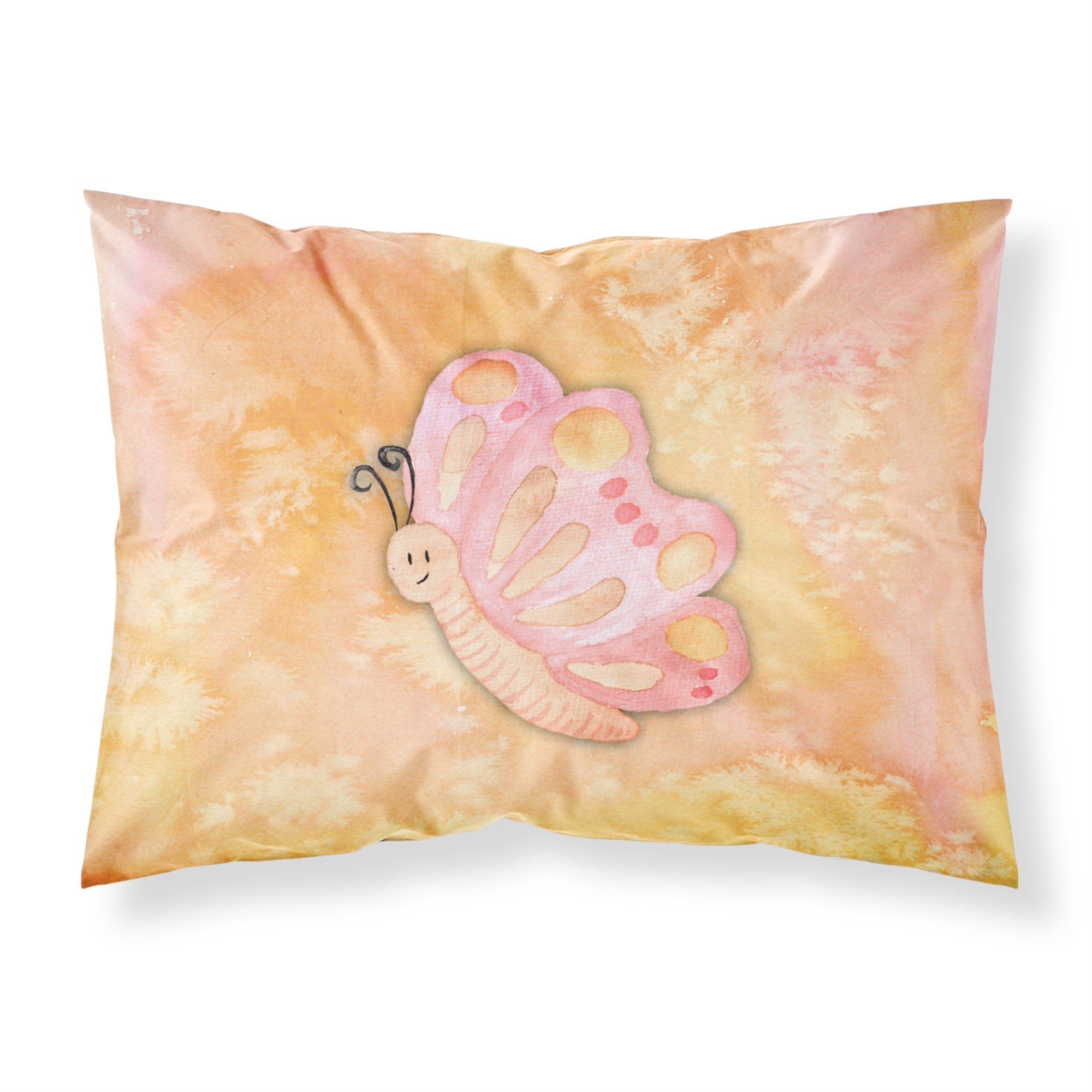'Caroline'S Treasures Butterfly Watercolor Printed, Polyester, 250 Thread Count, Envelope Closure Pillowcase, Standard, Multico