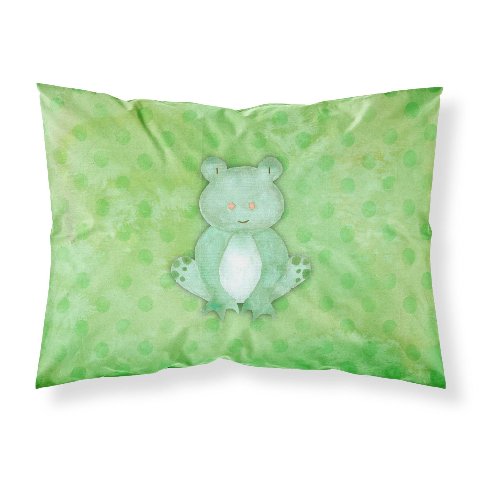 'Caroline'S Treasures Polkadot Frog Watercolor Pillowcase, Standard, Multicolor'